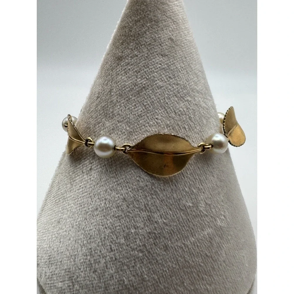 Vintage Krementz Bracelet Leaf